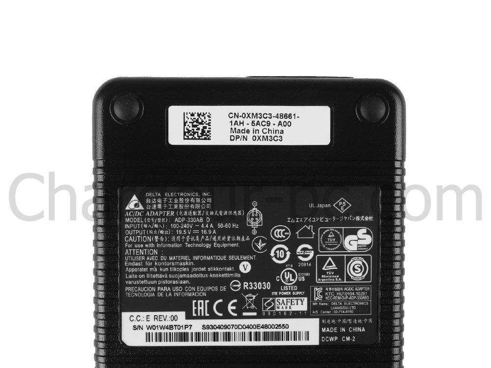 330W MSI GT73VR 6RF-035UK Original AC Adaptateur Chargeur