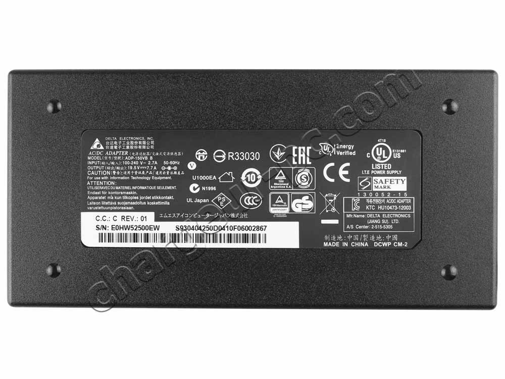 Original 150W Medion Erazer Defender E10 (MD 61830 MSN:30030998) AC Adaptateur Chargeur + câble
