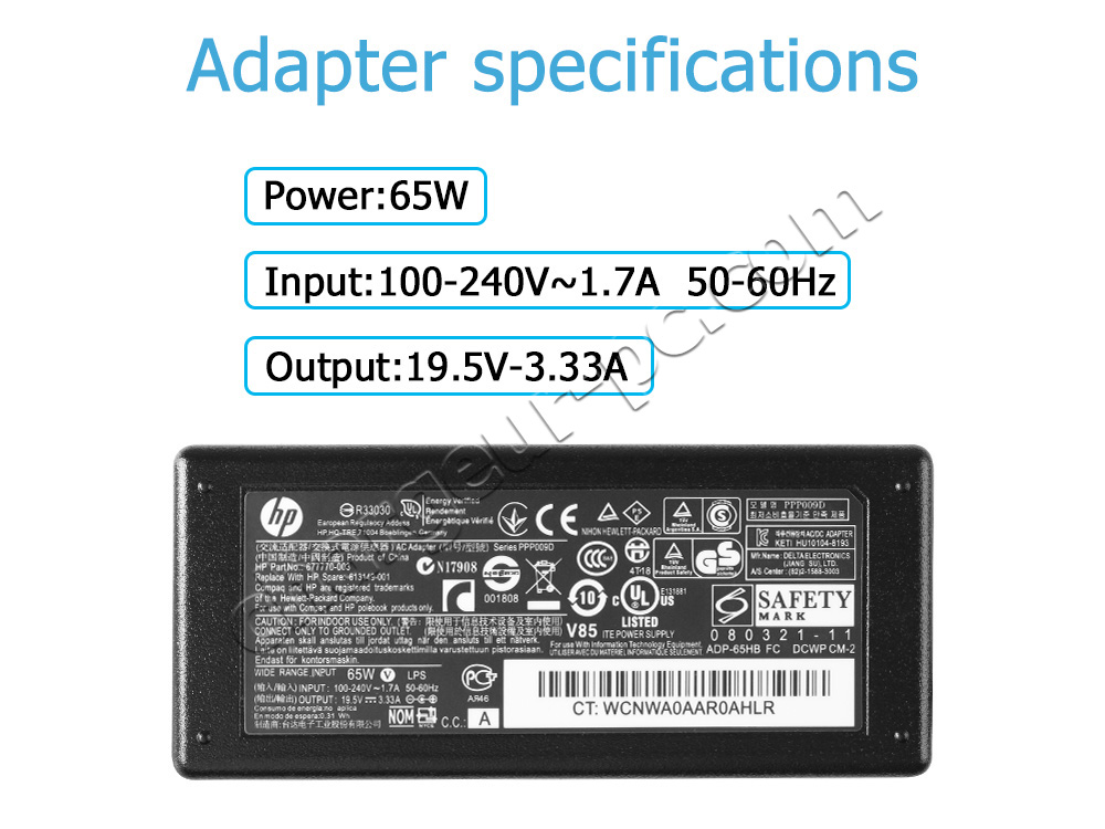 Original 65W HP Slimline 260-a100nf 260-a151ng AC Adaptateur Chargeur + Câble