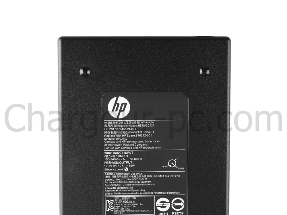Original 150W HP Pavilion All-in-One 24-qa000a AC Adaptateur Chargeur + câble