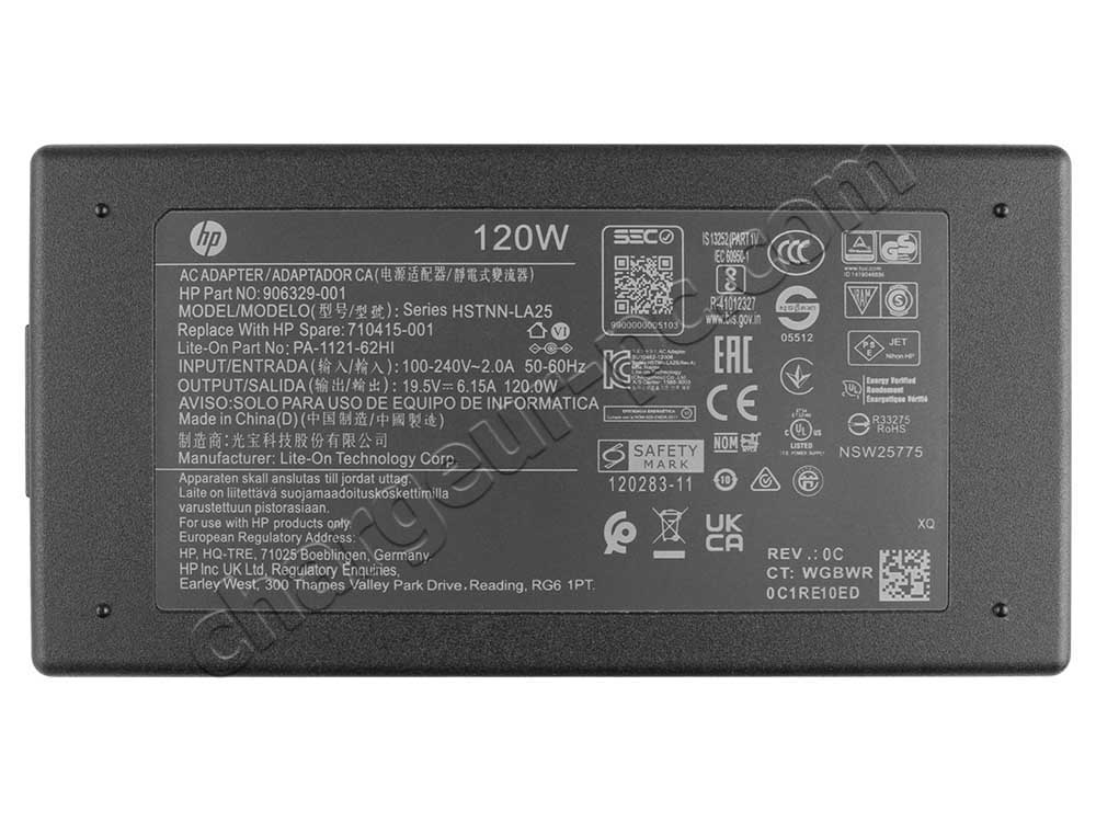 Original 120W HP 17-e150us E8B93UA TouchSmart AC Adaptateur Chargeur + câble