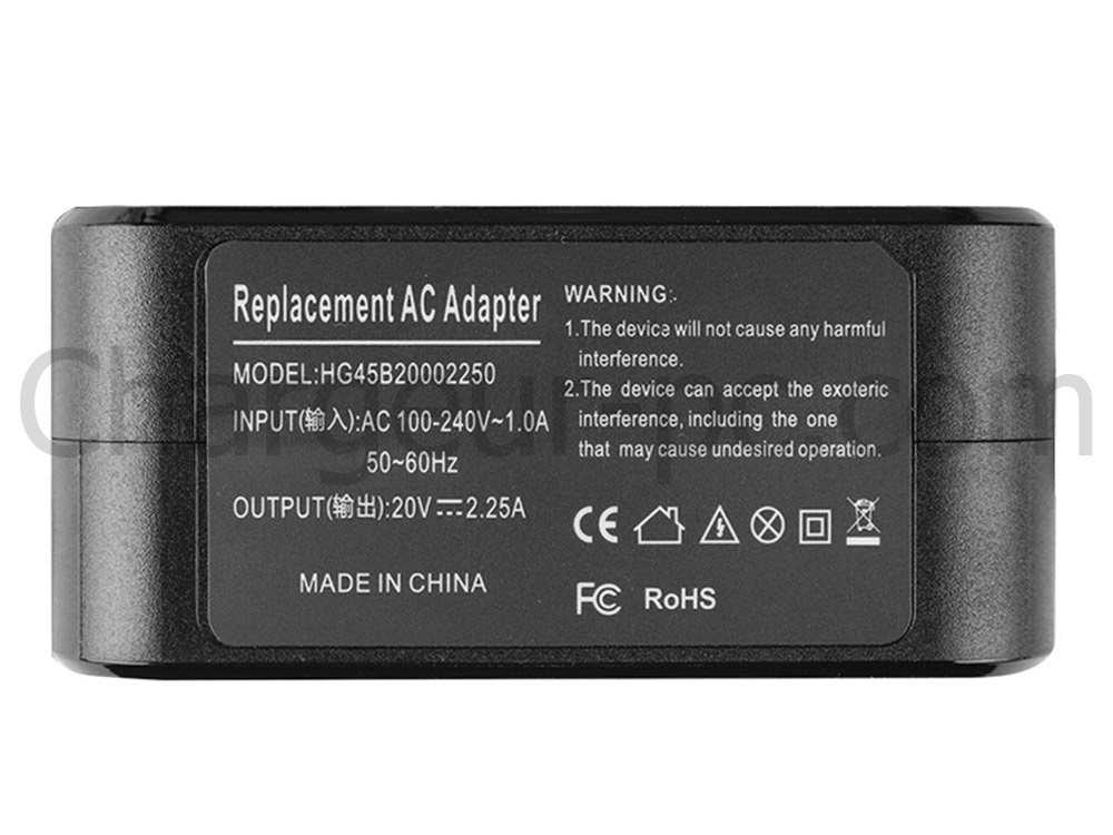 45W USB-C HP Chromebook 14a-nf0035CL AC Adaptateur Chargeur