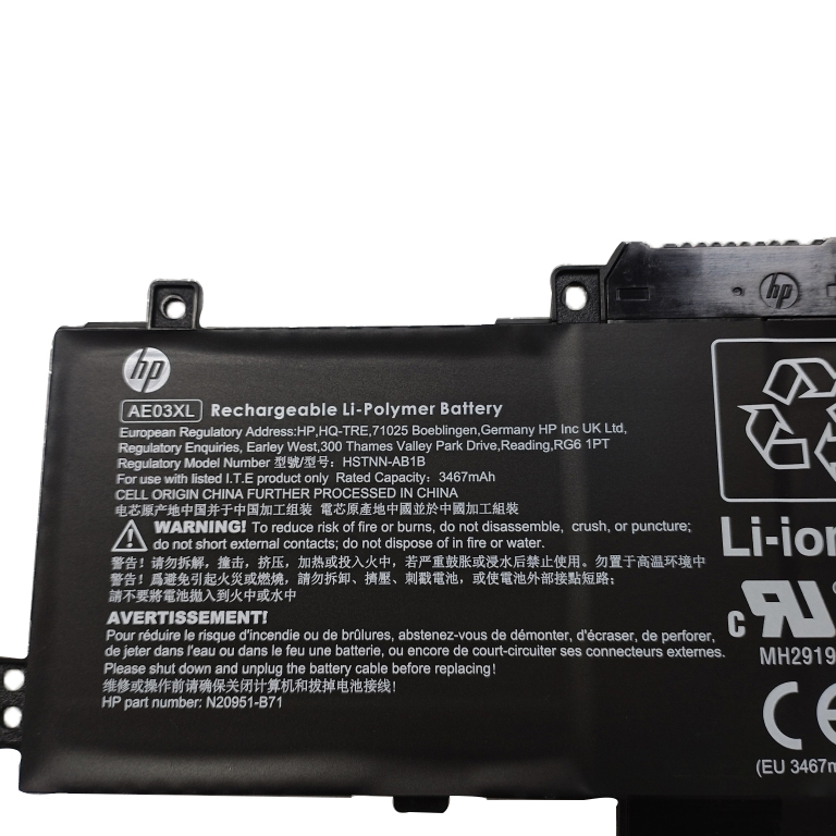 Original HP CT:6TALP0AWYJSEKF Batterie 3467mAh 41.04Wh
