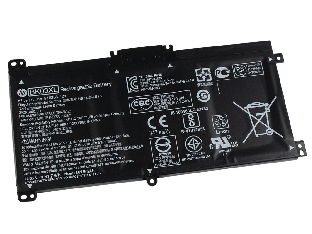 41.7Wh Original Batterie HP Pavilion x360 14-ba012ng 14-ba075tu