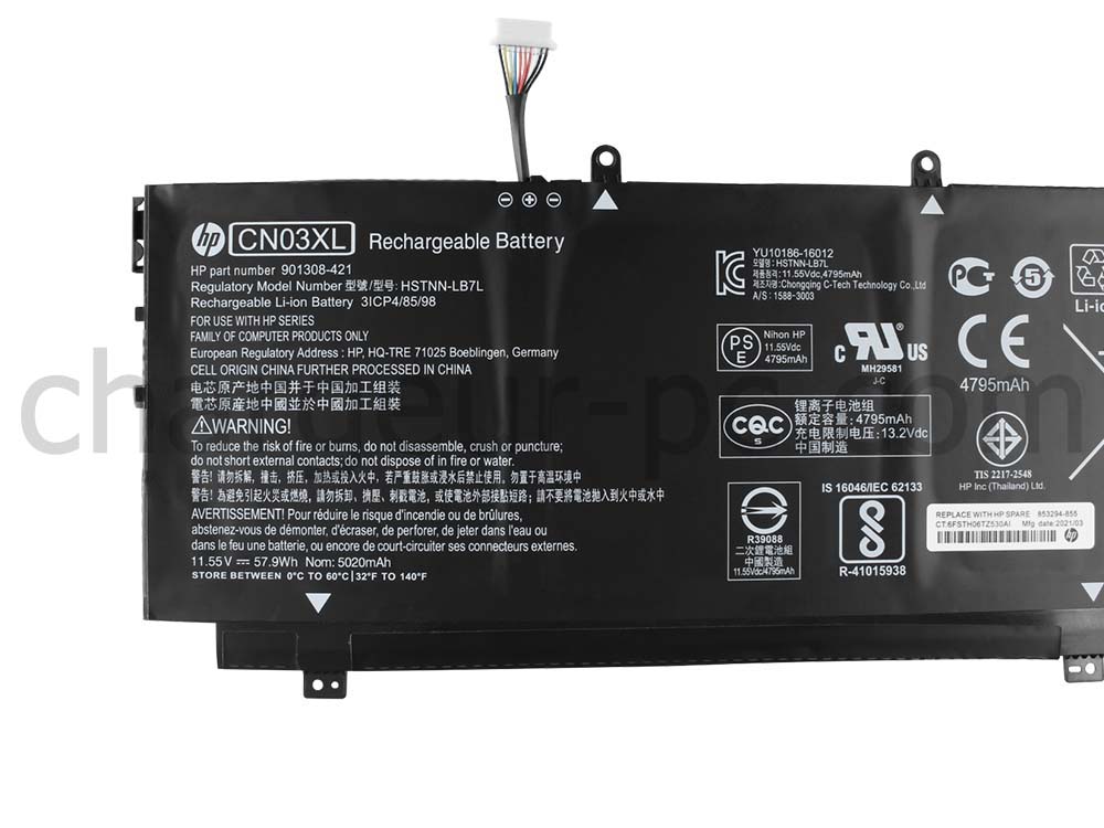 Original HP 901345-855 Batterie 5020mAh 57.9Wh