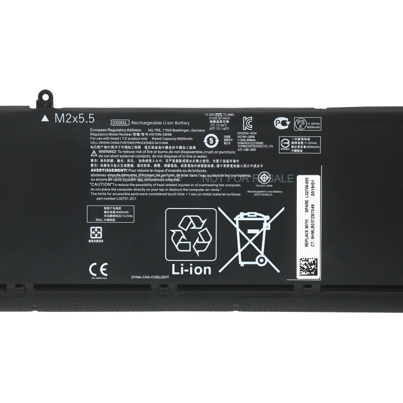 HP 3ICP7/44/63-2 Batterie 6000mAh 72.9Wh