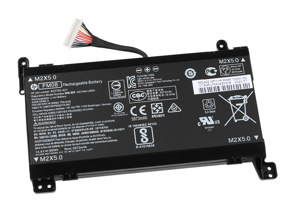 86Wh Batterie HP Omen 17-an004nf 17-an013dx