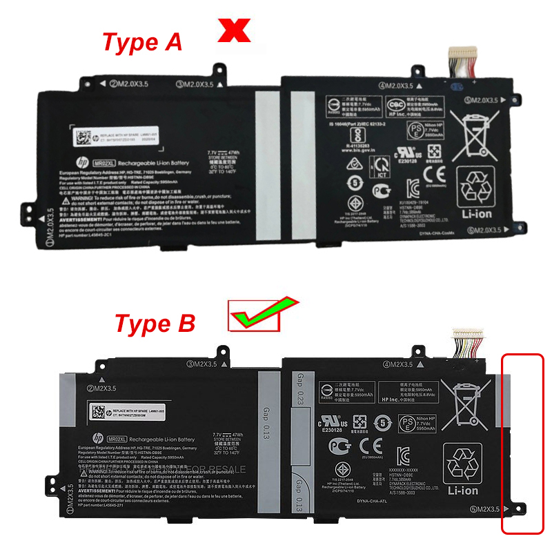Original HP HSTNN-DE9E Batterie 5950mAh 47Wh