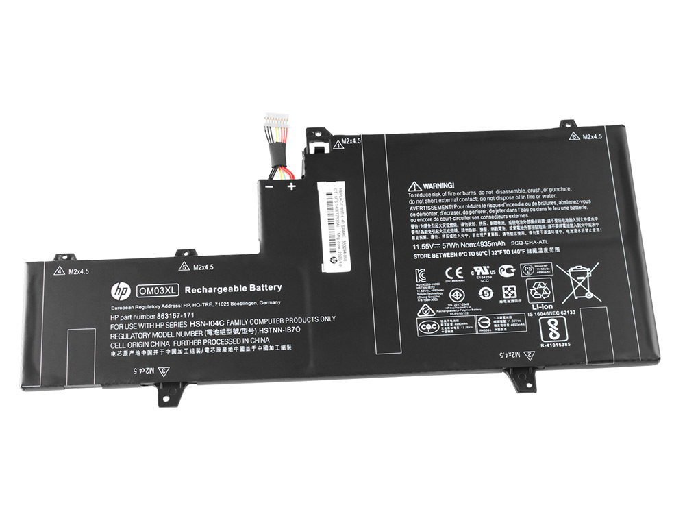 Original HP HSTNN-IB70 Batterie 4935mAh 57Wh