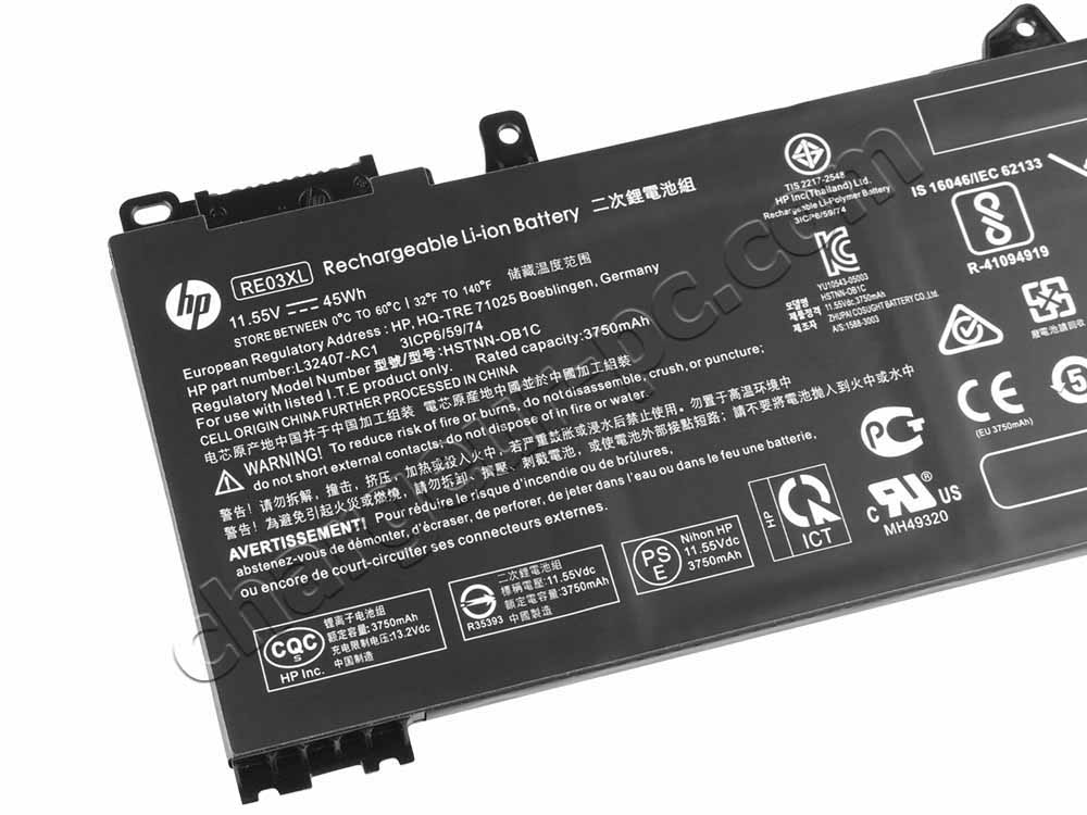 Original HP L32407-AC2 Batterie 3900mAh 45Wh