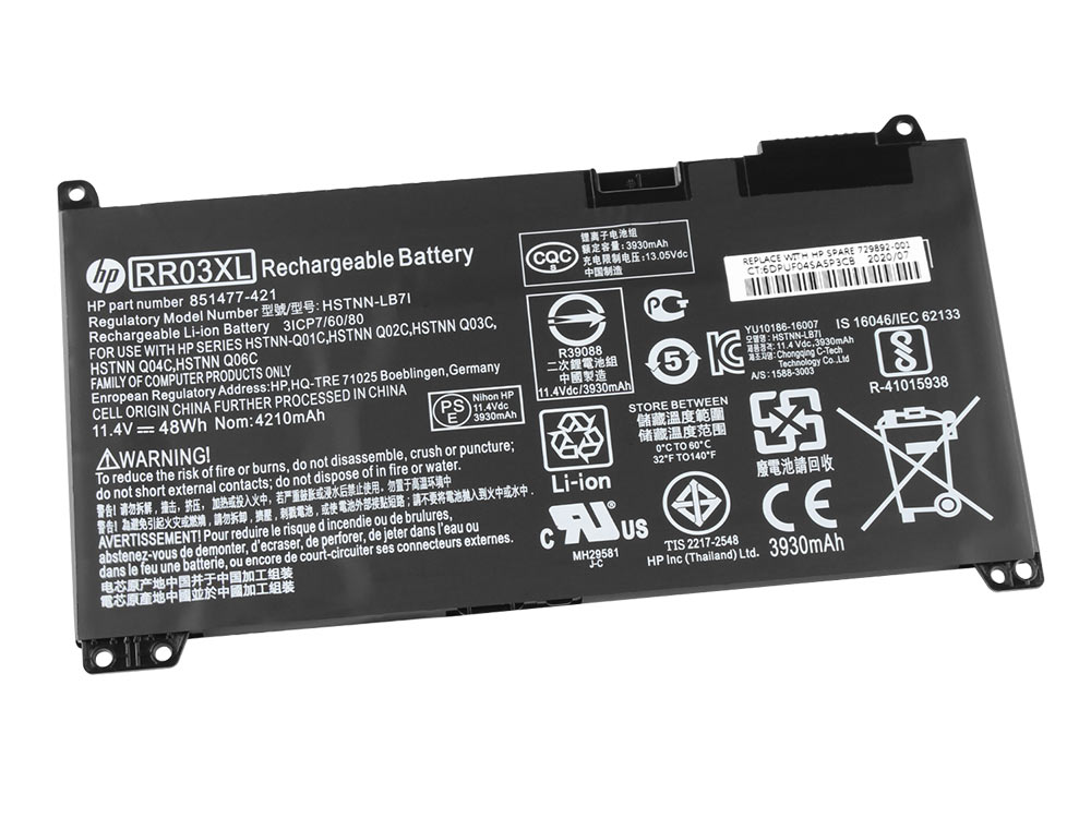 Original HP 851477-422 Batterie 4000mAh 48Wh