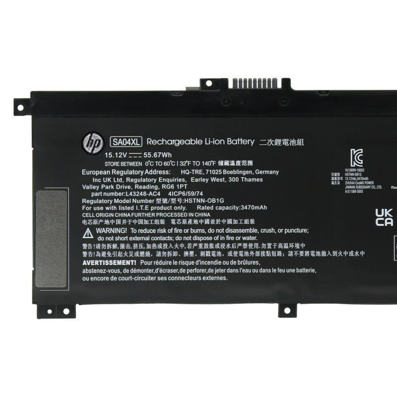 Original HP L43248-541 Batterie 3470mAh 55.67Wh