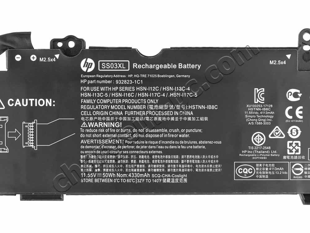 Original HP 933321-006 Batterie 4330mAh 50Wh