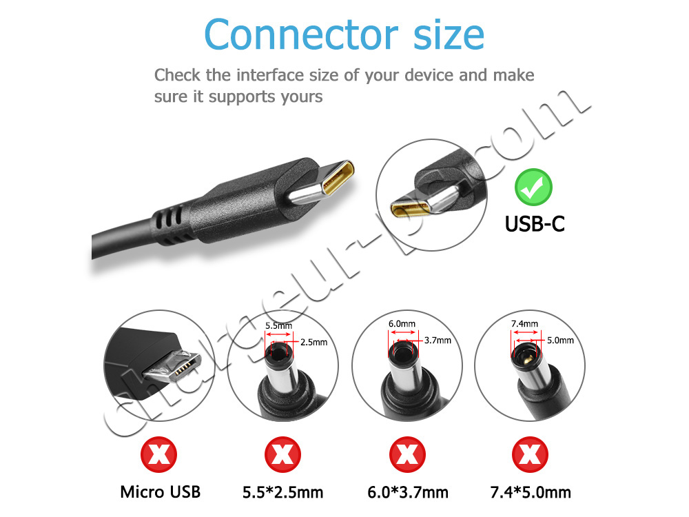 Chargeur Original Lenovo ThinkPad T480 20L6 65W USB-C