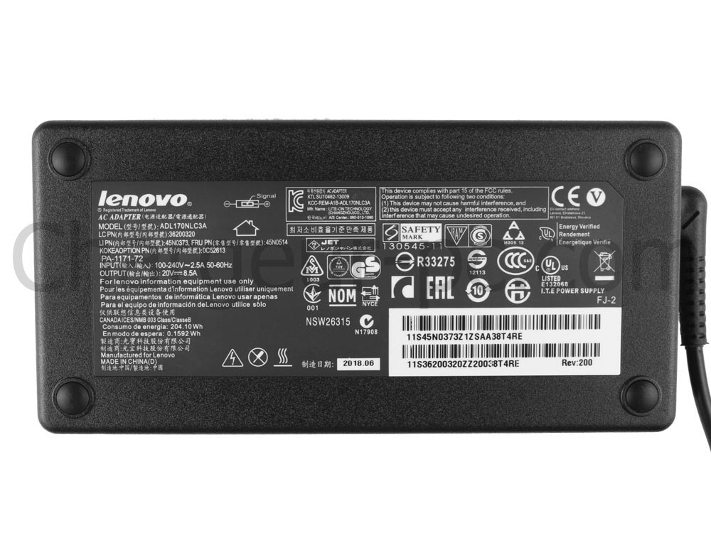 Original 170W Lenovo Legion Y540-17IRH-PG0 81T30047PG AC Adaptateur Chargeur