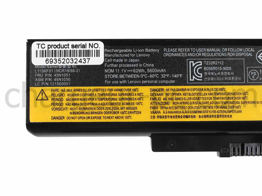 5600mAh Batterie pour Lenovo IdeaPad Y580 20994BU Y580 20994CU