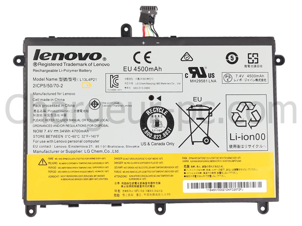 34Wh Batterie Original pour Lenovo Yoga 2 11 59422670 59424706
