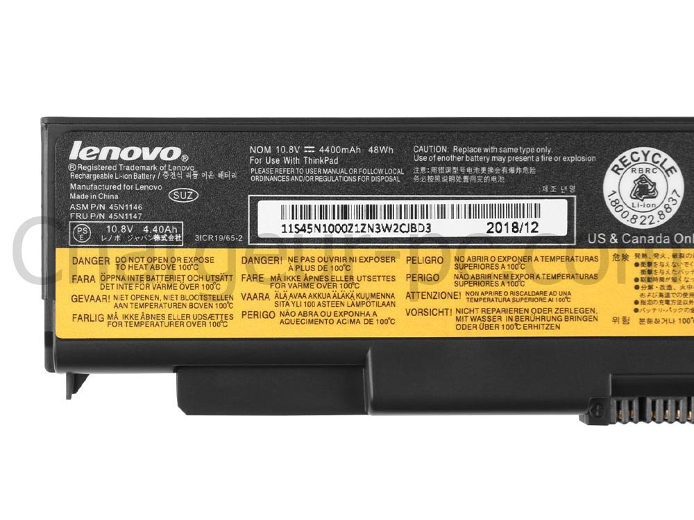 5200mAh Batterie pour Lenovo ThinkPad T540P 20BE T540P 20BF