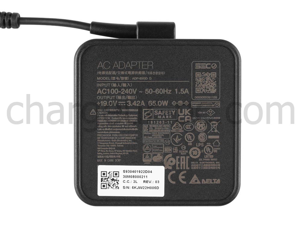 19V 3.42A 65W MSI Modern 15 A11SB AC Adaptateur Chargeur