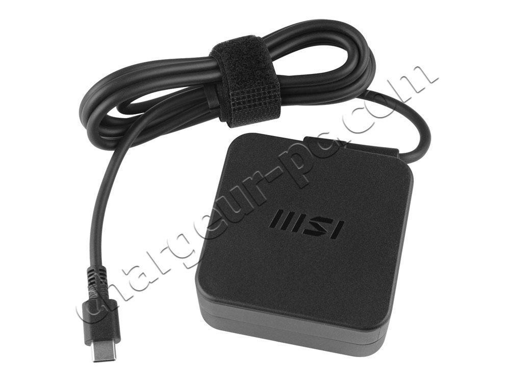 Original 65W USB-C MSI Prestige 13 AI Evo A1MG-028IT AC Adaptateur Chargeur + câble
