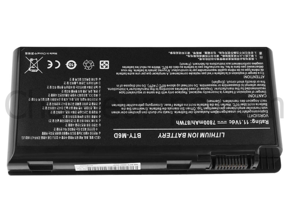 7800mAh Batterie Original pour MSI GT60 2QD Dominator 3K Edition GTX 970M