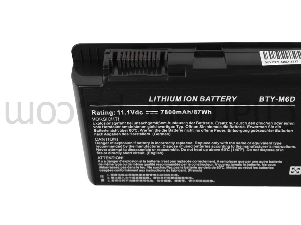 7800mAh Batterie Original pour MSI GT60 2QD Dominator 3K Edition GTX 970M