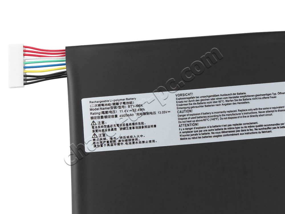 4600mAh 52.4Wh 3-Cell Batterie MSI GF63 8RC MS-16R1