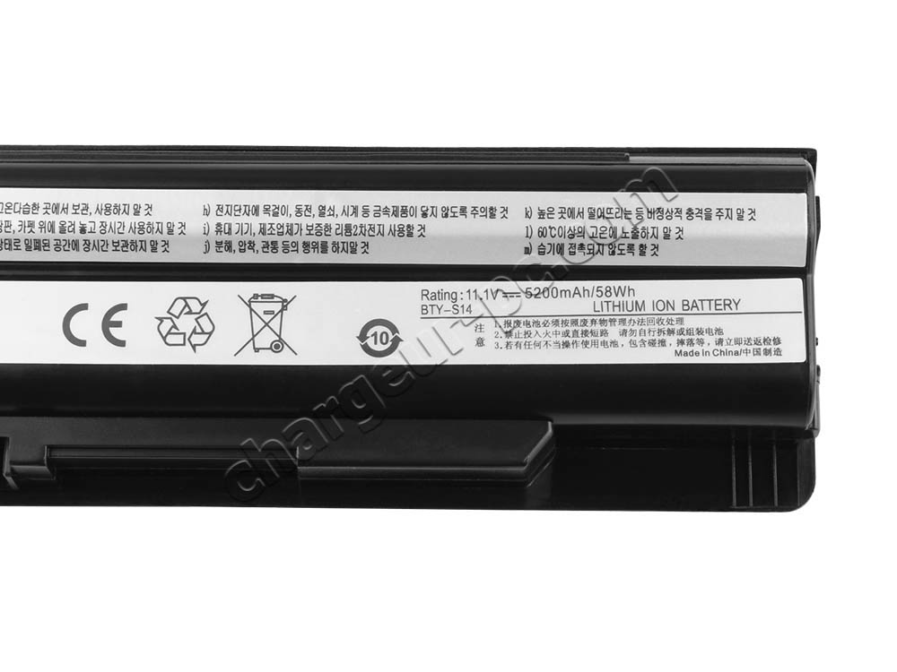 6600mAh Batterie pour MSI ge60 2pc 017xnl ge60 2pc-016xne ge60 2pc-018be