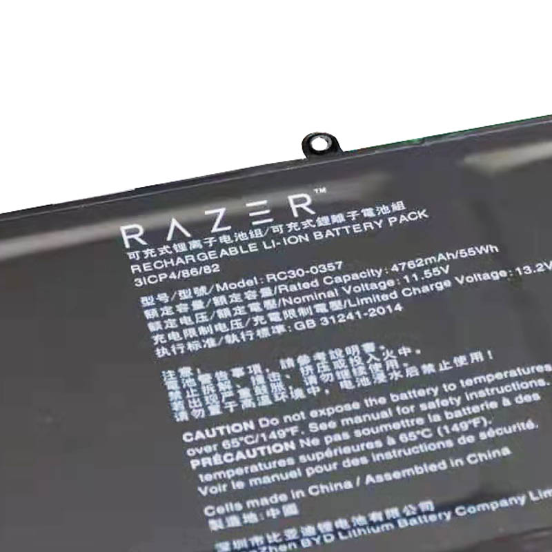 Original Razer 3ICP4/86/82 Razer RC30-0357 Batterie 4762mAh 55Wh 3-Cellules