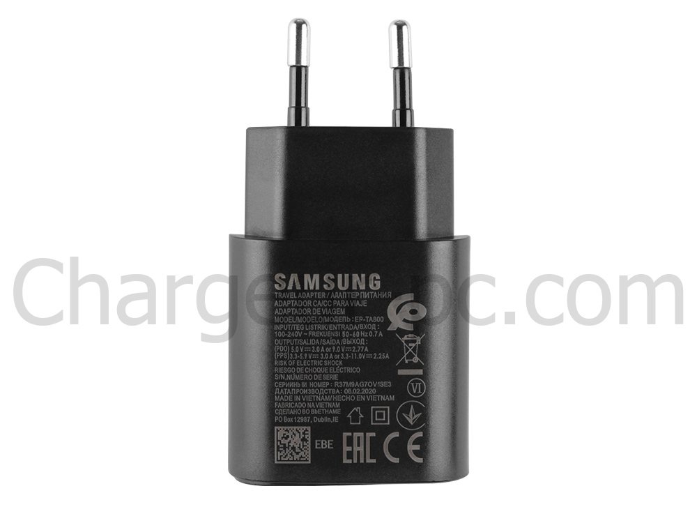 Original 25W Samsung Galaxy Z Flip SM-F700F AC Adaptateur Chargeur