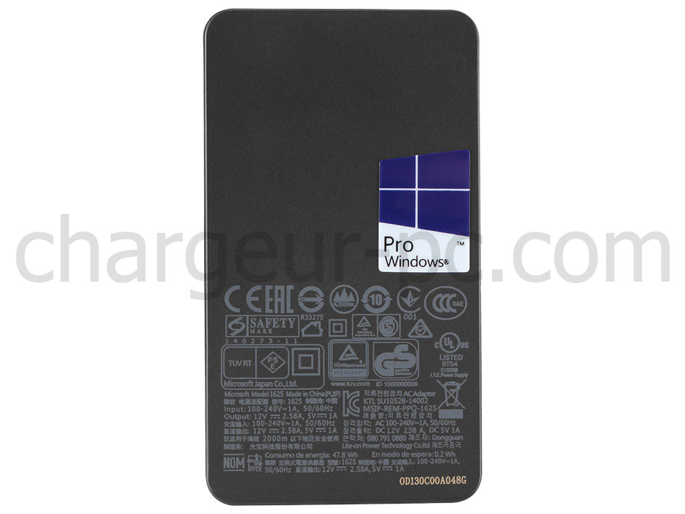 36W Microsoft Surface Pro 4 Tablet 2015 AC Adaptateur Chargeur + câble