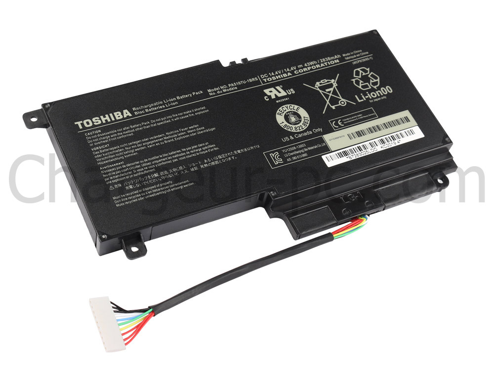 43Wh Batterie pour Toshiba Satellite L40-ABT3N22 P40-A L45 L50-A L50D-A