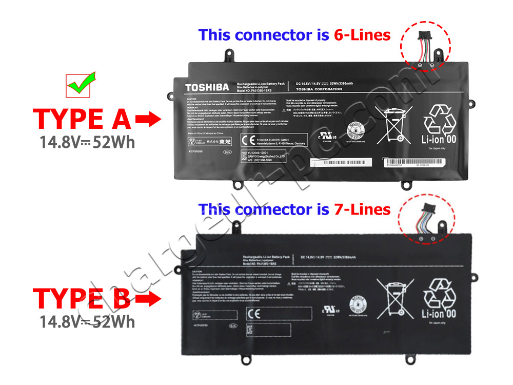 52Wh Batterie Toshiba Portege Z30-B-12K